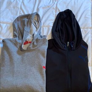 Puma men’s zip up and pullover hoodie